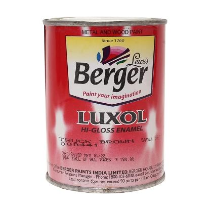 బెర్గర్ లక్సోల్ హై గ్లోస్ ఎనామెల్ ట్రక్ బ్రౌన్ 500Ml యొక్క చిత్రం