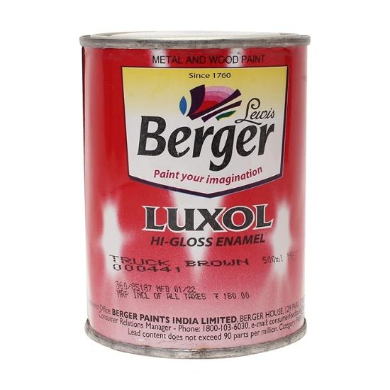 బెర్గర్ లక్సోల్ హై గ్లోస్ ఎనామెల్ ట్రక్ బ్రౌన్ 500Ml యొక్క చిత్రం