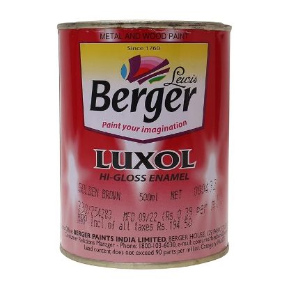 బెర్గర్ లక్సోల్ హై గ్లోస్ ఎనామెల్-గోల్డెన్ బ్రౌన్ 500Ml యొక్క చిత్రం
