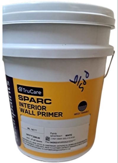 ఆసియన్ స్పార్క్ ఇంటీరియర్ వాల్ ప్రైమర్ పెయింట్స్, 20L ₹ 1,900/లీటర్ యొక్క చిత్రం