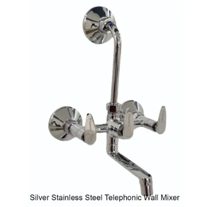 సిల్వర్ స్టెయిన్‌లెస్ స్టీల్ టెలిఫోనిక్ వాల్ మిక్సర్, బాత్రూమ్ ఫిట్టింగ్ కోసం ₹ 2,500/పీస్ యొక్క చిత్రం