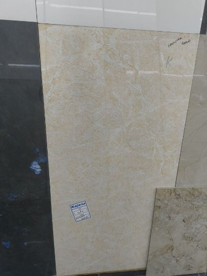 కజారియా విట్రిఫైడ్ గ్లోసీ క్రీమ్ ఫ్లోర్ టైల్స్ యొక్క చిత్రం