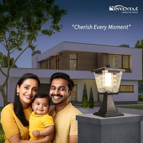 INVENTAA మినీ గ్లాసిస్ LED అవుట్‌డోర్ గేట్ లైట్ | ఇల్లు, తోట, కాంపౌండ్ మరియు ప్రధాన ద్వారం కోసం వాటర్‌ప్రూఫ్ & రస్ట్‌ప్రూఫ్ వాల్ ల్యాంప్స్ - కూల్ వైట్ అవుట్‌డోర్ లైట్ యొక్క చిత్రం