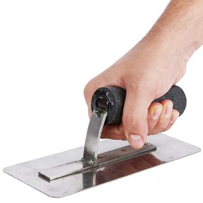 బెర్జర్ పెయింట్స్ సిల్క్ గ్లామ్ ఆర్ట్ టూల్ స్టీల్ ట్రోవెల్ ఫర్ వాల్ టెక్స్చర్ డిజైన్స్ (6 x 3 అంగుళాలు) యొక్క చిత్రం