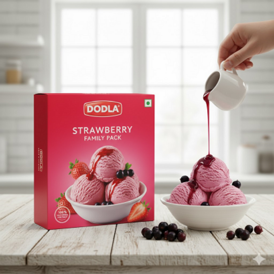 Strawberry ice cream family pack 700ml యొక్క చిత్రం